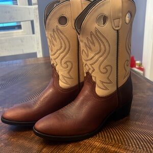 Kids Brown and Tan Western Boots